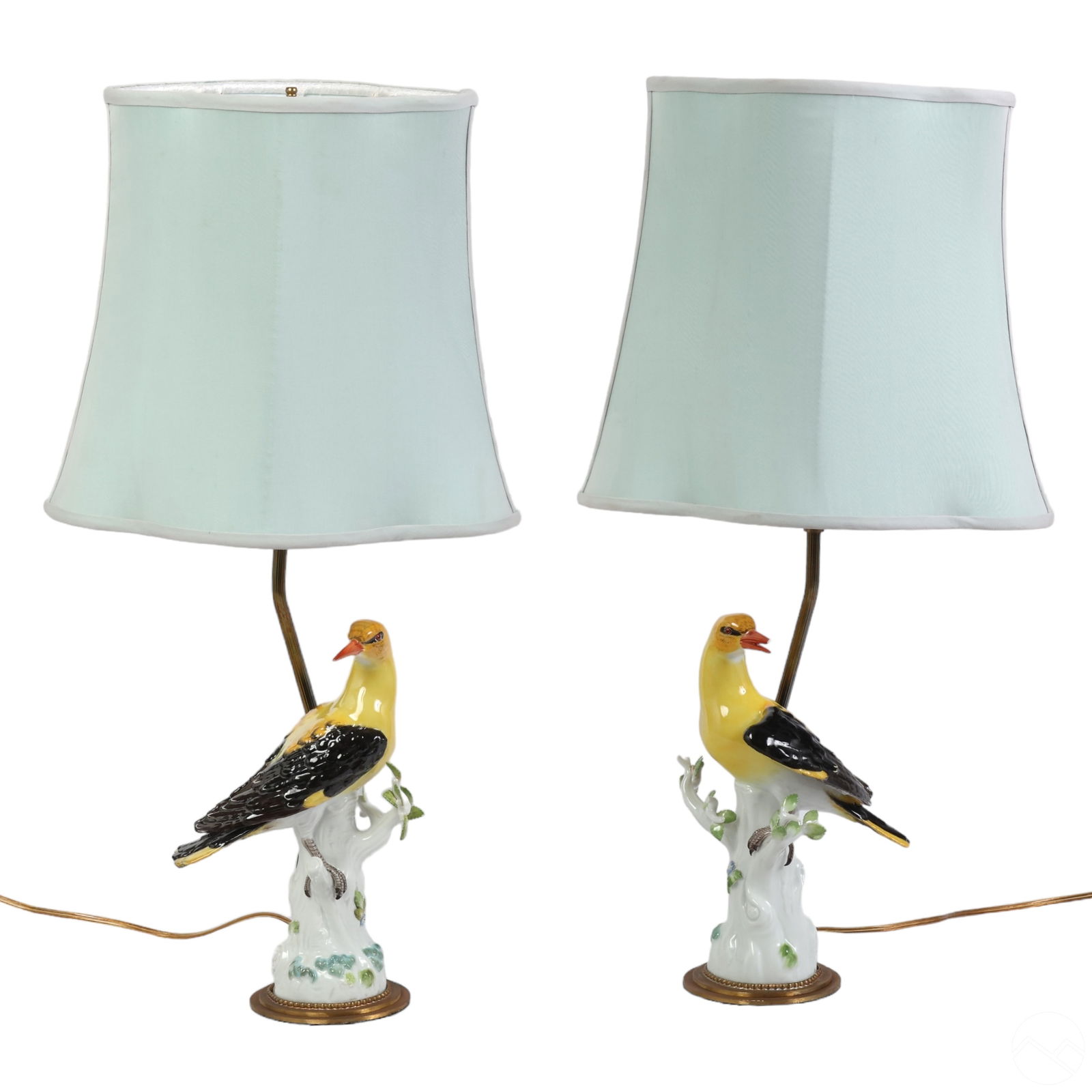 PAIR OF MEISSEN PORCELAIN GOLDEN