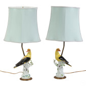 PAIR OF MEISSEN PORCELAIN GOLD