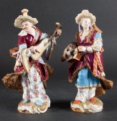 Pair of Meissen porcelain Mala