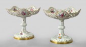 Pair of Meissen Reticulated Po