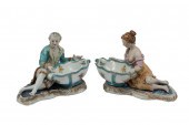 PAIR OF MEISSEN-STYLE PORCELAI