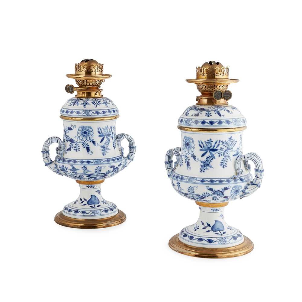 PAIR OF MEISSEN TWIN HANDLED