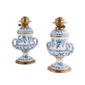 PAIR OF MEISSEN TWIN HANDLED '
