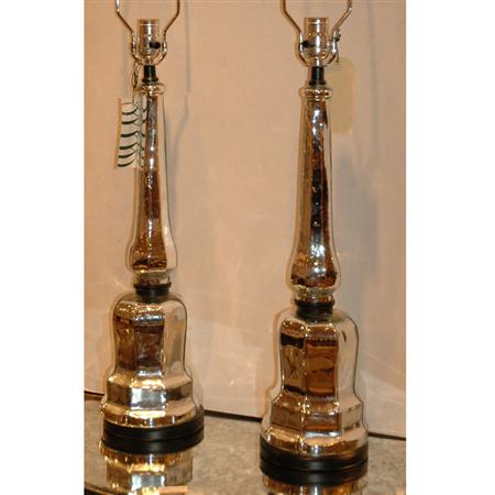 Pair of Mercury Glass Style Lamps