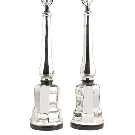 Pair of Mercury Glass Style Lamps