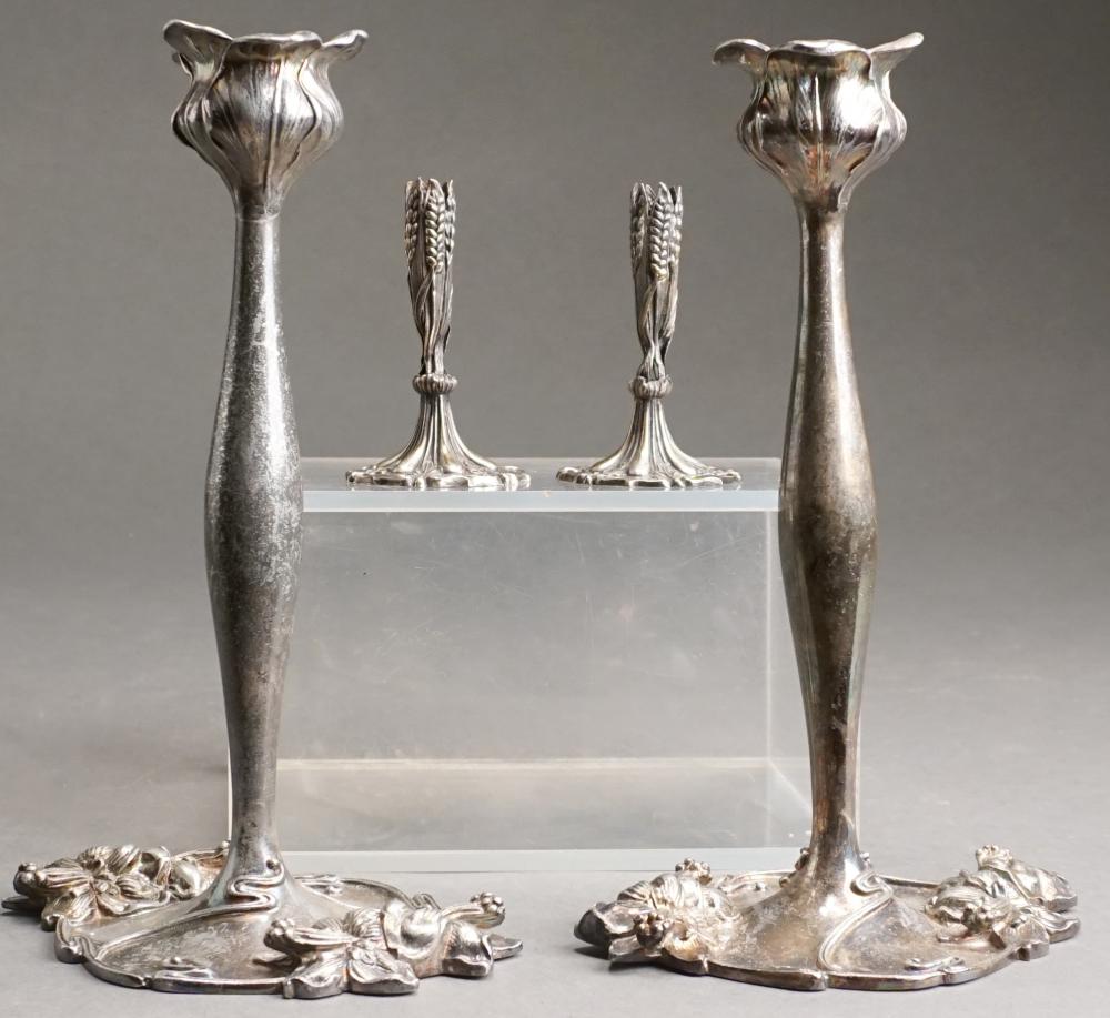 PAIR OF MERIDEN ART NOUVEAU