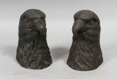 PAIR OF METAL EAGLE BOOKENDSPa