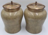 PAIR OF METAL MOUNTED ASIAN IN