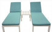 PAIR OF METAL OUTDOOR CHAISE L