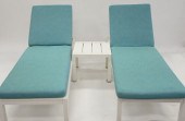 PAIR OF METAL OUTDOOR CHAISE L