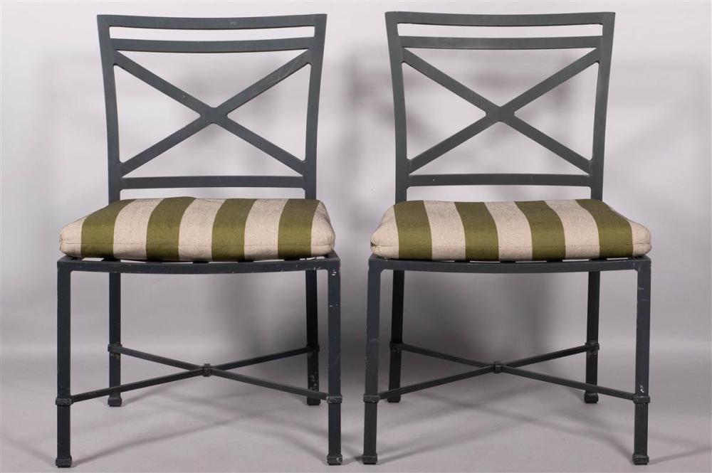 PAIR OF METAL PATIO CHAIRSPAIR OF