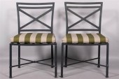 PAIR OF METAL PATIO CHAIRSPAIR