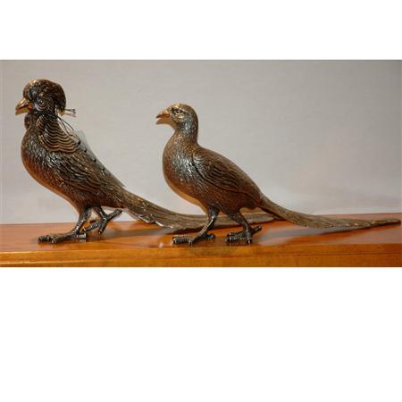 Pair of Mexican Silver Pheasants