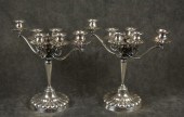 PAIR OF MEXICAN SILVER SIX-LIG