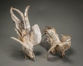 PAIR OF MEXICAN STERLING 'FIGH