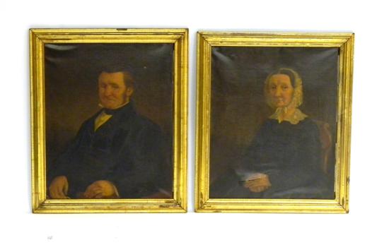 Pair of mid-19th C. Portraits: