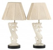 PAIR OF MID-CENTURY ABSTRACT C