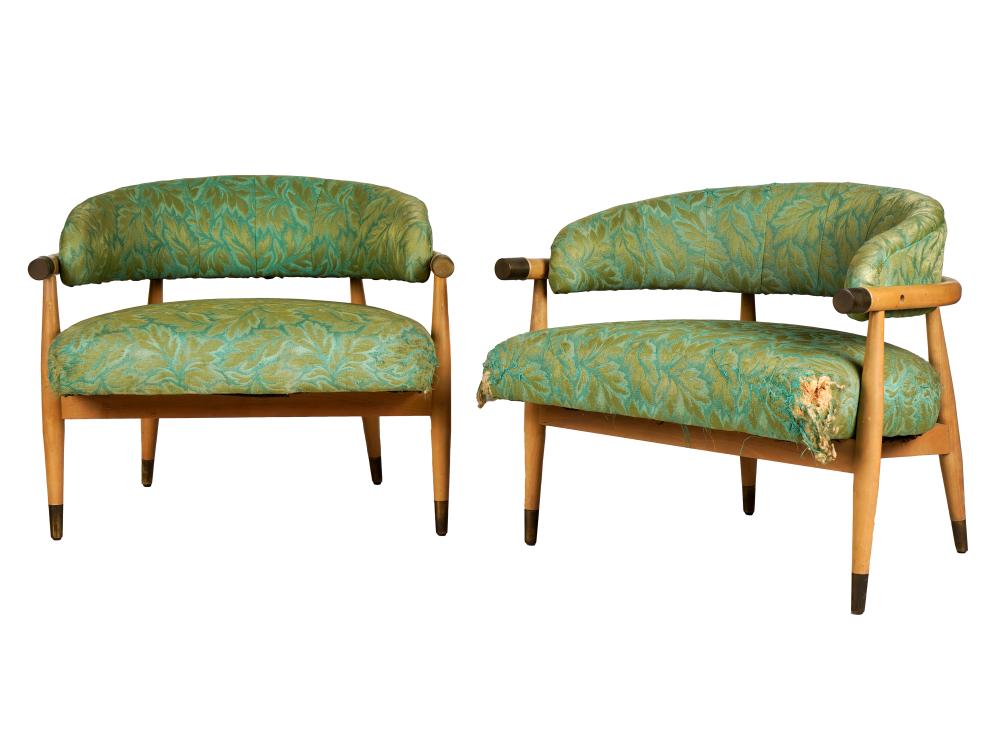 PAIR OF MID-CENTURY BARREL-BACK