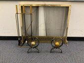 PAIR OF MID-CENTURY BRASS AND