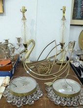 PAIR OF MID-CENTURY CEILING LI