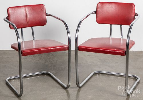 PAIR OF MID CENTURY CHROME