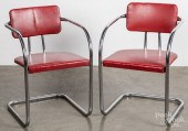 PAIR OF MID CENTURY CHROME ARM