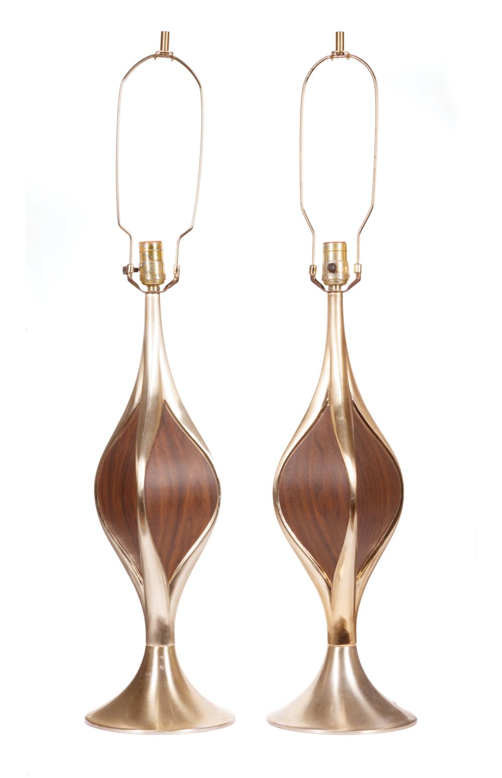 PAIR OF MID-CENTURY MODERN LAMPS BY