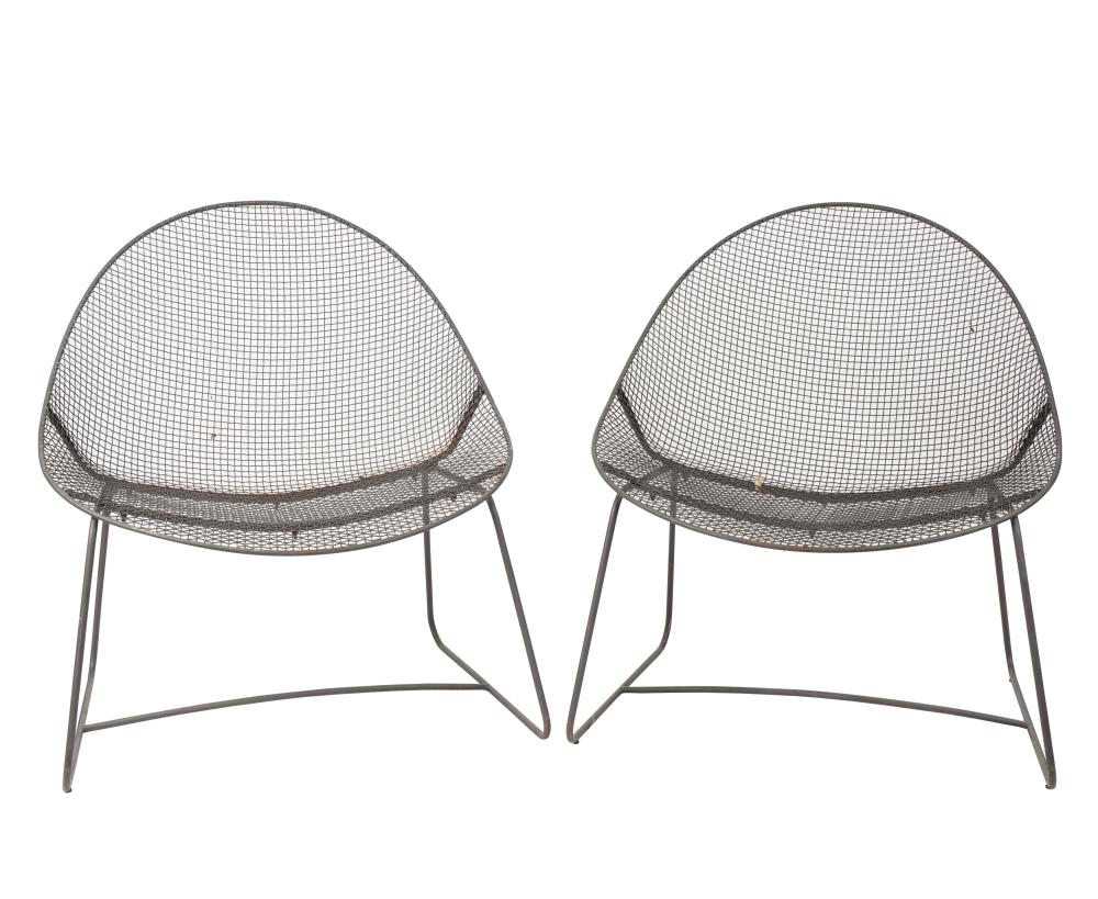 PAIR OF MID-CENTURY MODERN METAL