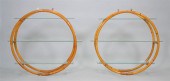PAIR OF MID-CENTURY RATTAN HAN