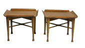 PAIR OF MID-CENTURY SQUARE SID