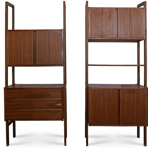 PAIR OF MID CENTURY WALL UNIT