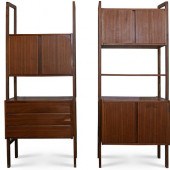 PAIR OF MID CENTURY WALL UNIT
