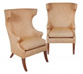 PAIR OF MID-CENTURY WINGBACK C