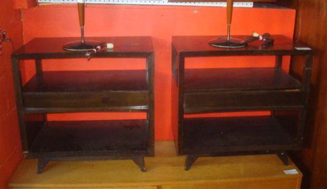 Pair of Midcentury 1 Drawer End
