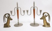 PAIR OF MIDCENTURY CANDELABRA