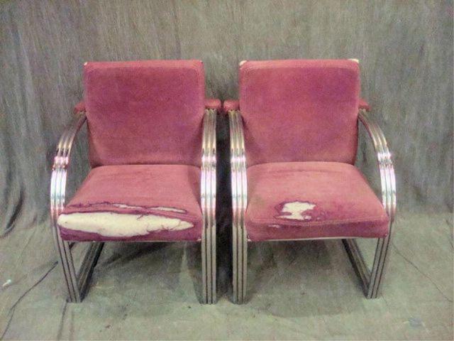 Pair of Midcentury Chrome &