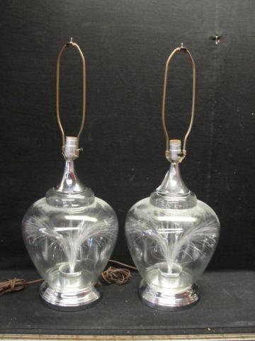 Pair of Midcentury Glass and