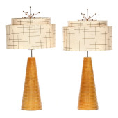 PAIR OF MIDCENTURY STYLE TABLE