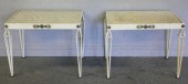 Pair of Midcentury White Paint