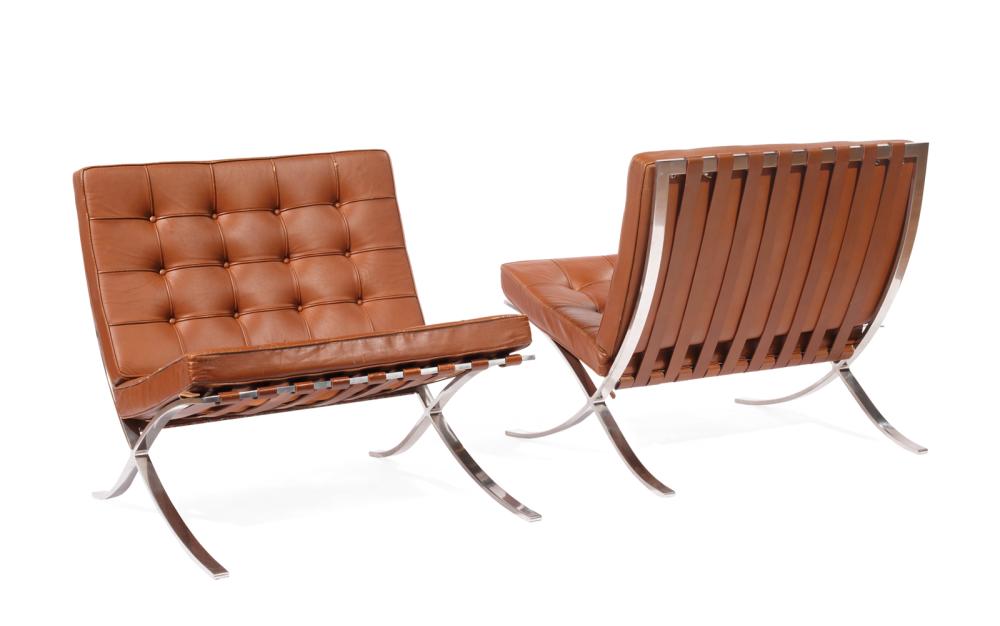 PAIR OF MIES VAN DER ROHE BARCELONA