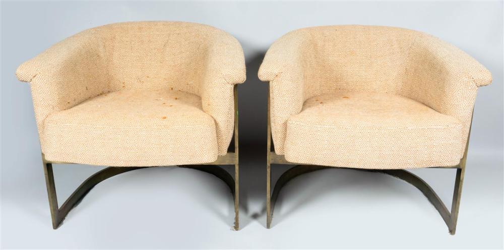 PAIR OF MILO BAUGHMAN STYLE BRASS