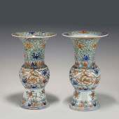 PAIR OF MING WANLI WUCAI GU VA