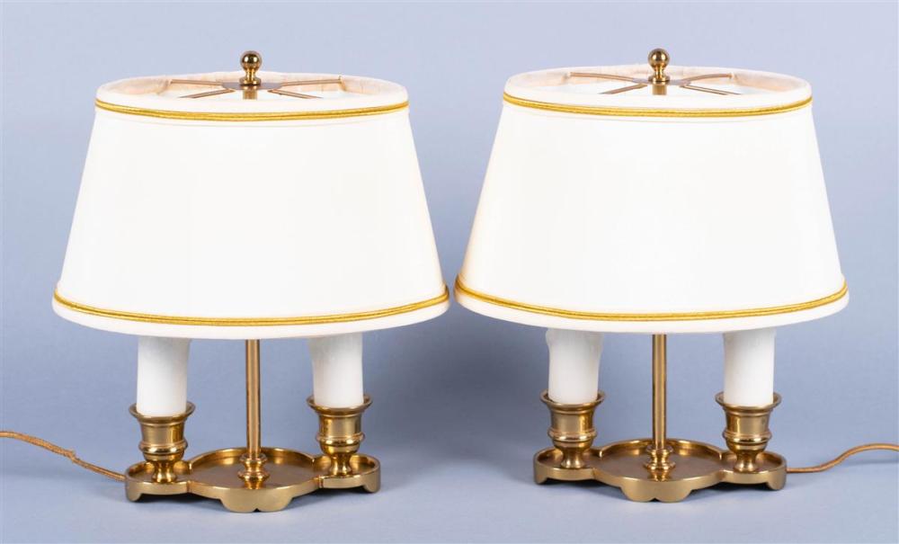 PAIR OF MINIATURE BRASS