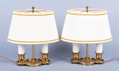 PAIR OF MINIATURE BRASS BOUILL