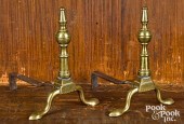 PAIR OF MINIATURE BRASS STEEPL