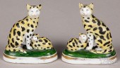 PAIR OF MINIATURE CHELSEA STAF