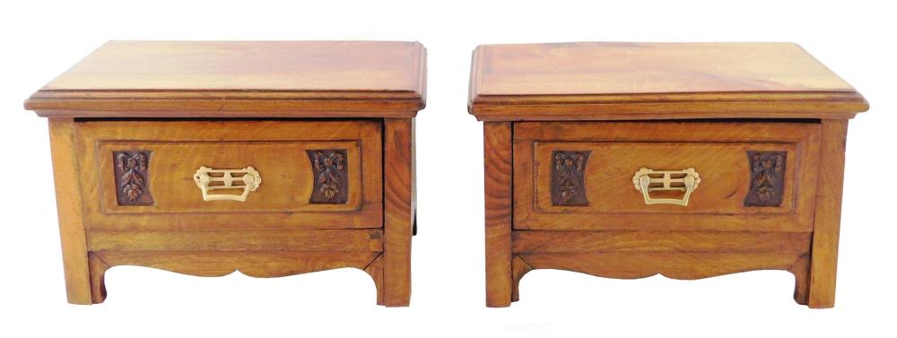 PAIR OF MINIATURE CHESTS WITH