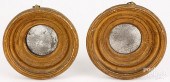 PAIR OF MINIATURE GILTWOOD BUL