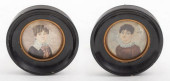 PAIR OF MINIATURE PORTRAIT PAI