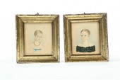 PAIR OF MINIATURE PORTRAITS.